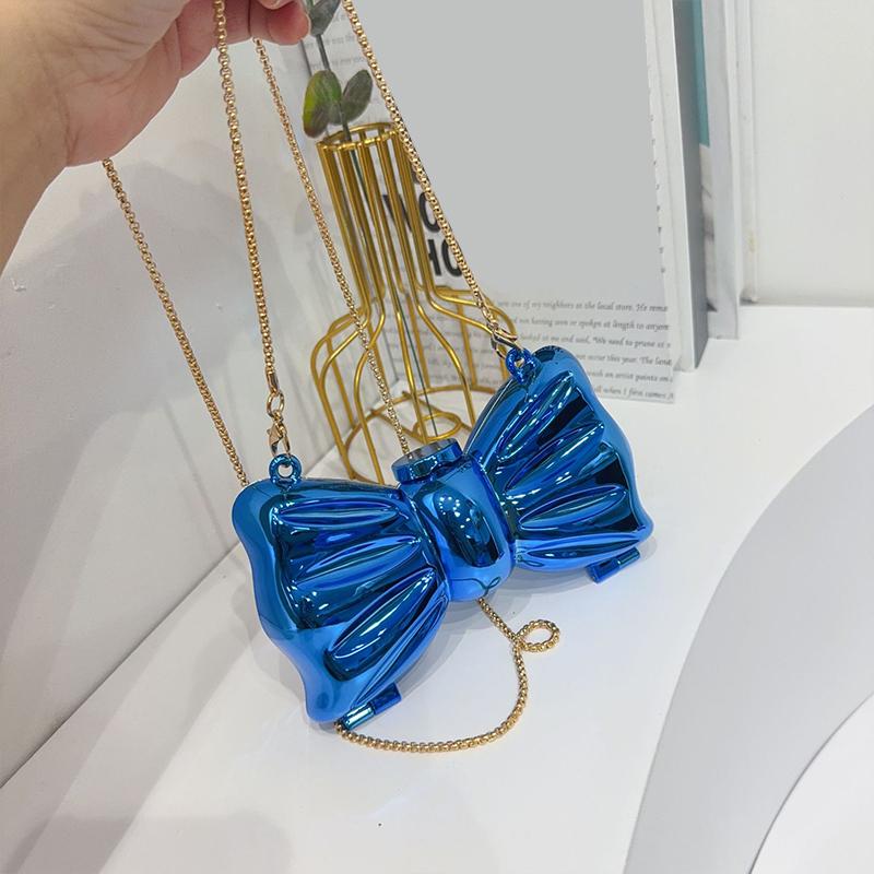 New Acrylic Lipstick Bag For Wommen High Quality Acrylic Shoulder Bag Flower Bow Bag Mini Change Key Crossbody Bag