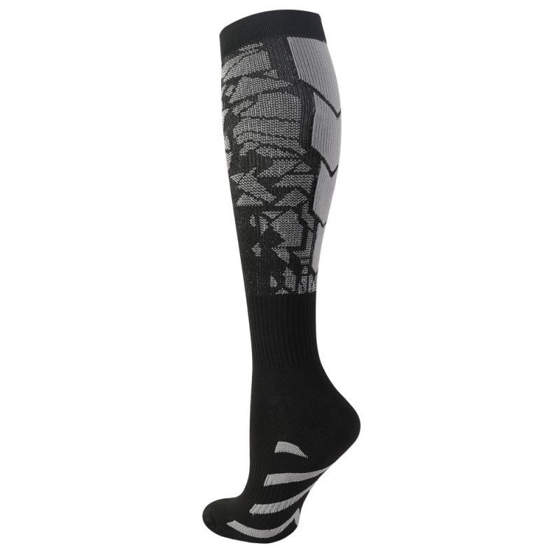 

Women s Striped Compression Calf Socks - Elastic Sports Support L/XL светло-серый