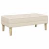 Bench with Cushion Linen 113 X 57 X 39 Cm Fabric