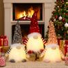 LED Sequin Ruffle Christmas Hat & Forest No-Face Doll Ornaments