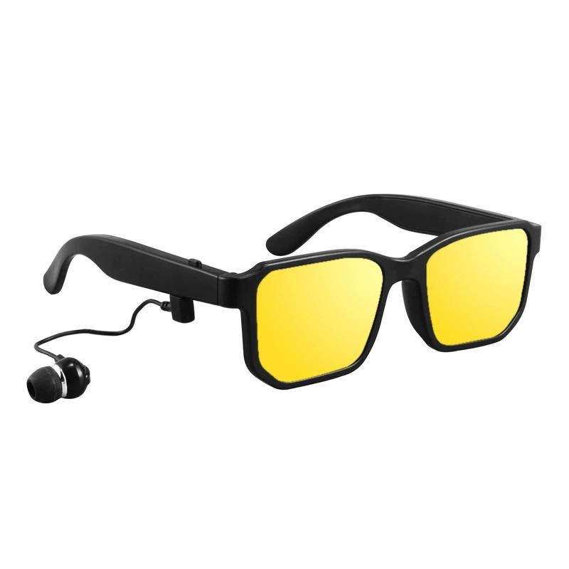 Ultra Thin Wireless Music Sunglasses Headphones BT Low Latency Stereo UV Resistant Sunglasses Compatible with Multiple Platforms