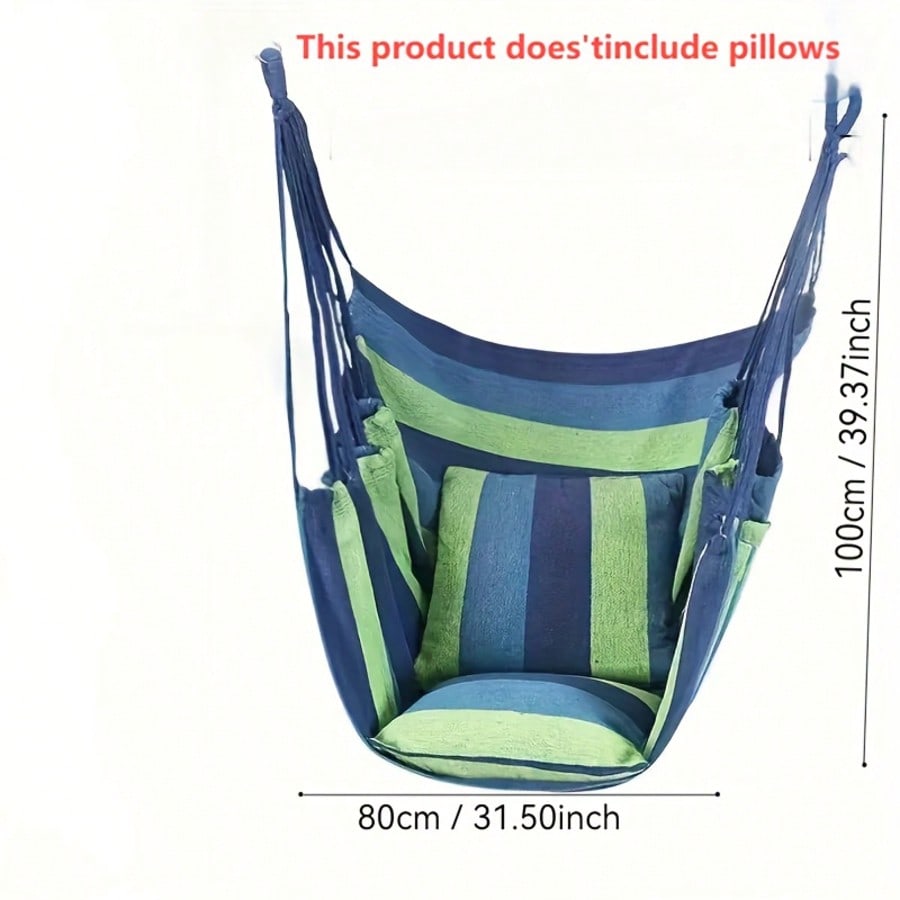 1 Pezzo Sedia Sospesa Comoda, Sedia Amaca Con Ampio Cuscino Spesso, Sedia a Dondolo a Strisce Classiche Adatta Per Camera da Letto, Patio, Balcone