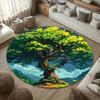 Flannel Printed Magic Tree Rug Forest Landscape Design Nature Art Decor Soft Floor Mat For Living Room Bedroom And Peaceful Home