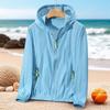 Women's Summer Hooded Zipper with Pocket Thin Casual Hooded Windbreaker Sunscreen Jacket