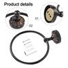 Classic Black Brass Towel Ring for Bathroom Kitchen Bedroom or Living Room with Wall Mount Design and Mounting Screws