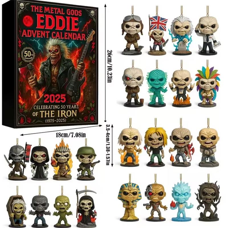 24denní 2D plochý adventní kalendář Vánoční odpočítávací kalendář Dekorace na Silvestra Dárky Retro Akrylová domácí dekorace