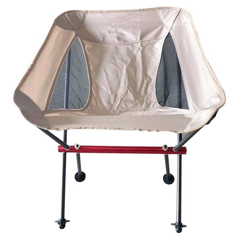 Portable Folding Moon Chair, Compact Fishing Camping Chair, Lightweight 7075 Aluminum Outdoor Stool for Travel, Hiking, Picnic
