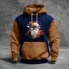 Herren Weihnachten Print Colorblock Kapuzenpullover Lässig Sport Komfort Sweatshirt