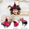 Feathered Witch Hat Headband Kids Halloween Party Costume Props Unique Style Festive Supplies Event Accessories Dress Up