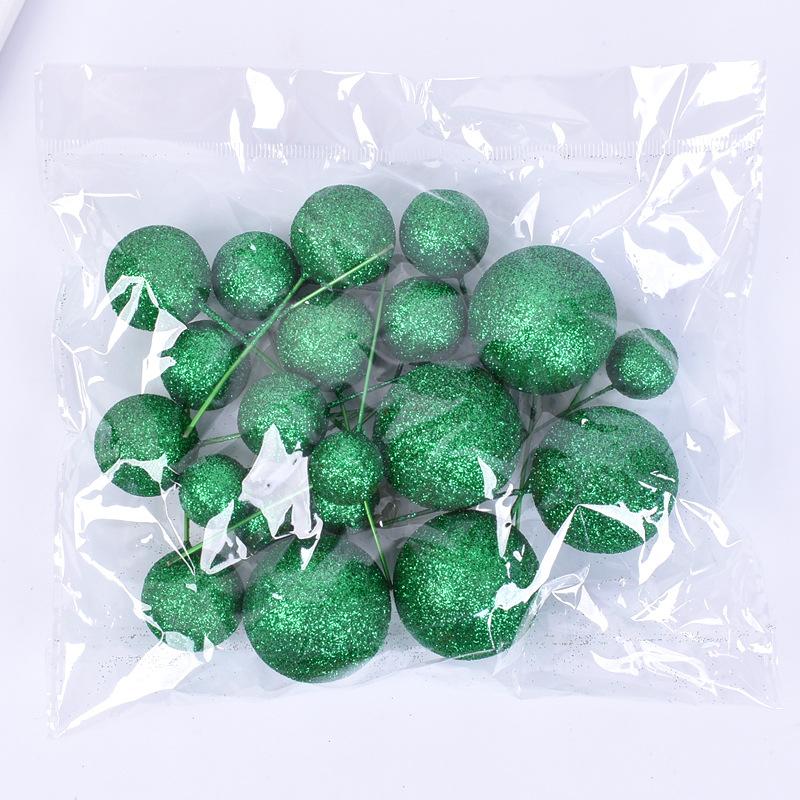

20PCS Cake Topper Ball Set Spheres DIY Birthday Cake Decoration for Party Celebrate Wedding Glitter Balls 2cm-4cm