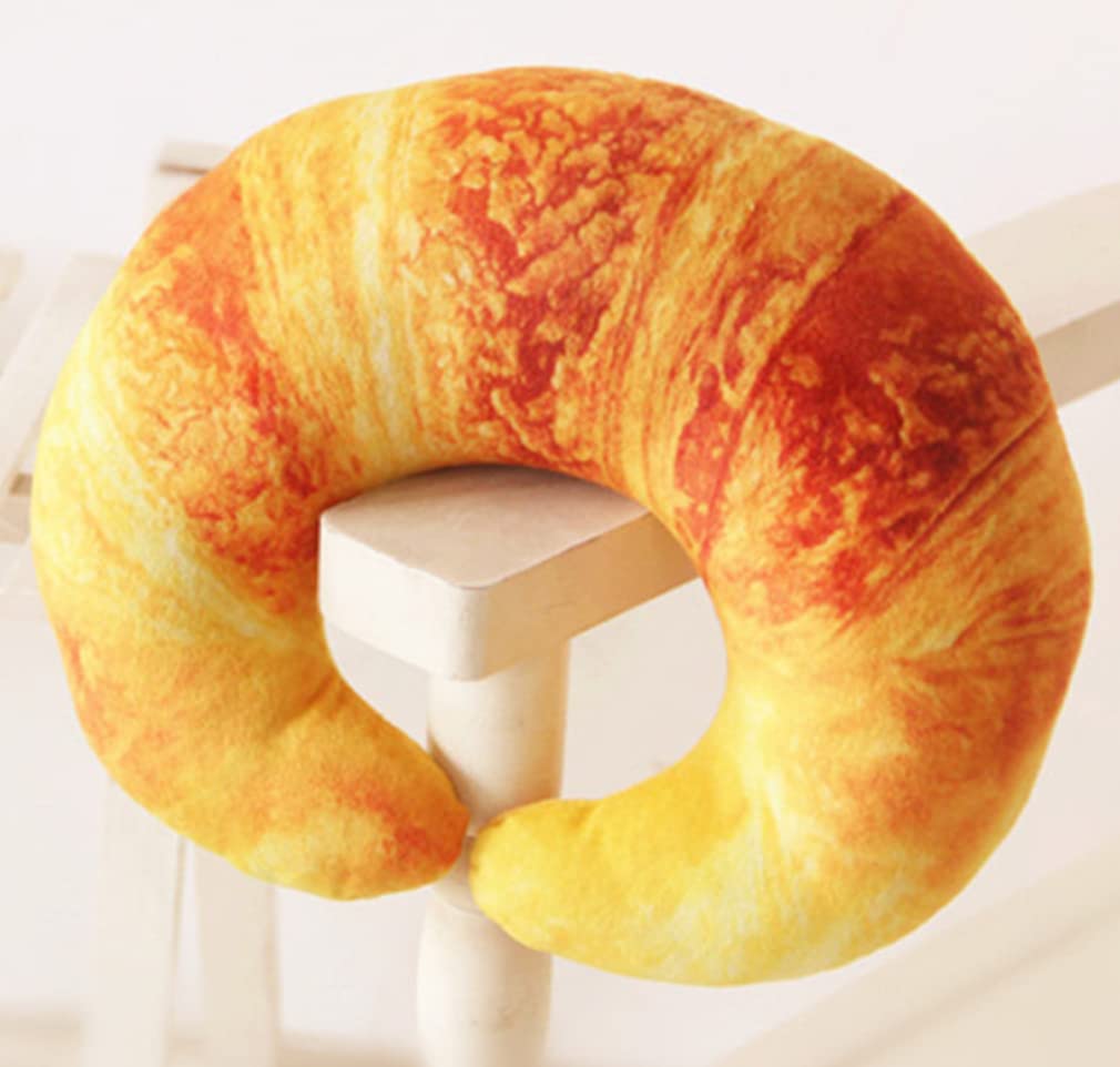 Croissant Cushion Neck Pillow Body Pillow Funny Pillow Travel Nap Food Plush Toy Fun Item Event Party Gift