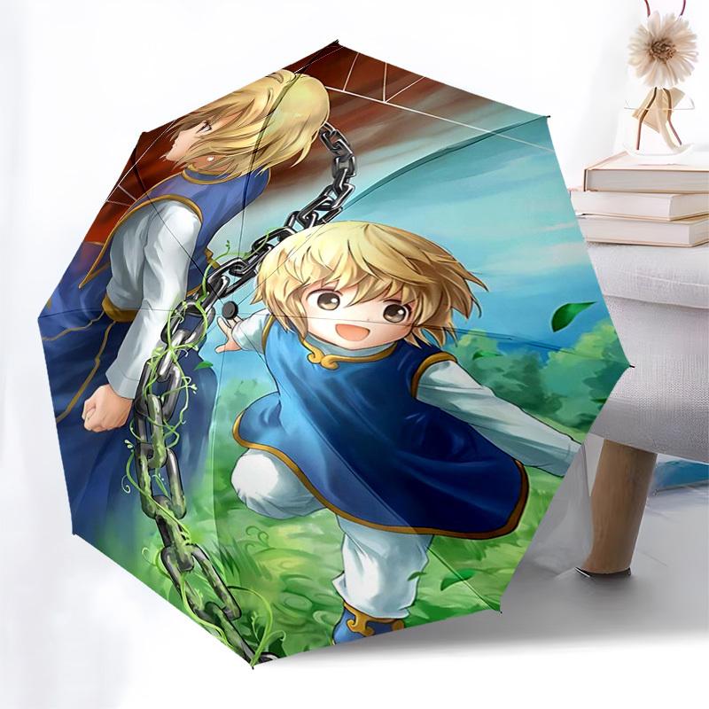 

1pc Chained Adventure: Anime-Inspired Umbrella with Automatic Opening, Foldable Design, Iron Frame, Perfect for Fans, Travelers, Everyday Use, and Gif