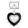 Moda Personalizado DIY Cor Preto Vermelho Pulseira de Charme Italiana Olhos Gato Listras Coração Contas 9mm Pulseira Joias de Aço Inoxidável