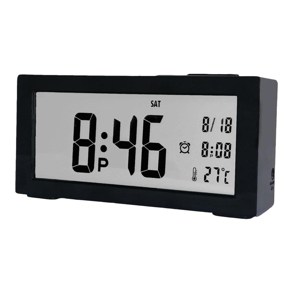 Digital Clock Bedside Clocks Snooze Table Decoration Easy Desk 12/24H