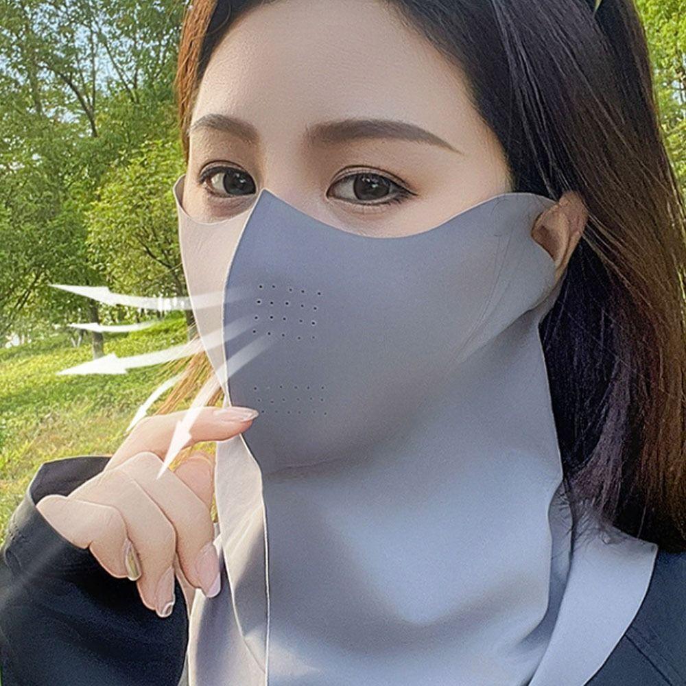 3D Breathable Anti-UV Neck Scarf Ice Silk Sunshade Face Mask New Sun Protection Mask Outdoor