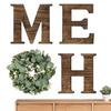Wooden Home Letters Signs With Artificial Eucalyptus Wreaths Hanging Walls House Decorations For Living Room Kitchen Entryway