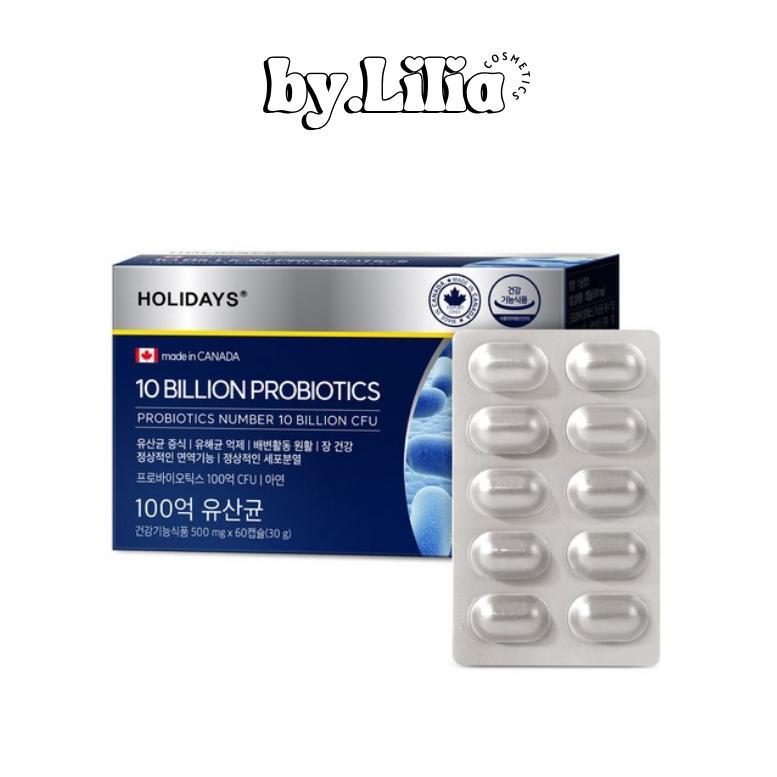 

Holidays 10 Billion Probiotics Supplement 60 Tablets (30g)