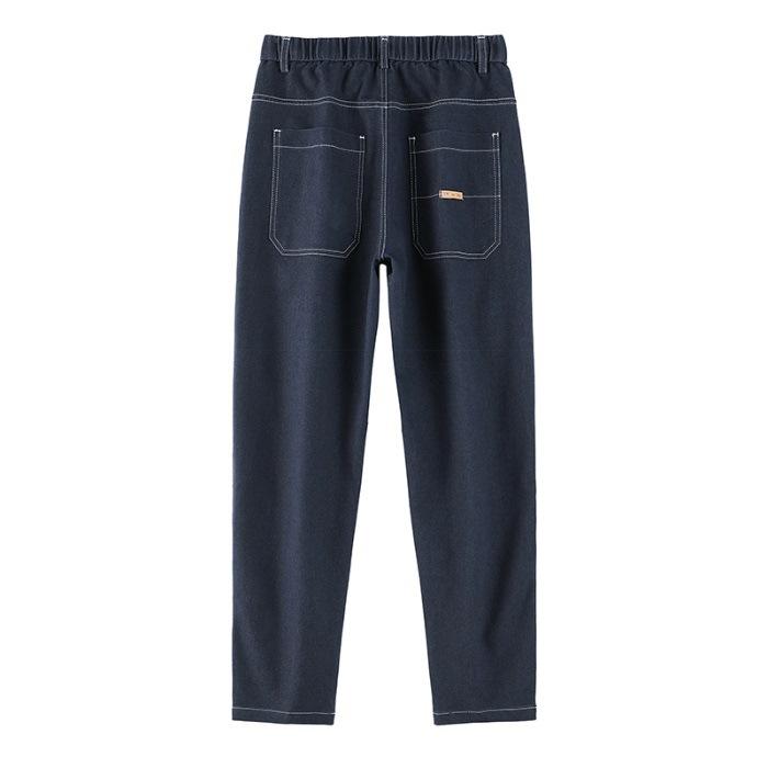 

Spring Non-fading Jeans Men Loose Tapered Harem Pants Casual Pants Men M синій