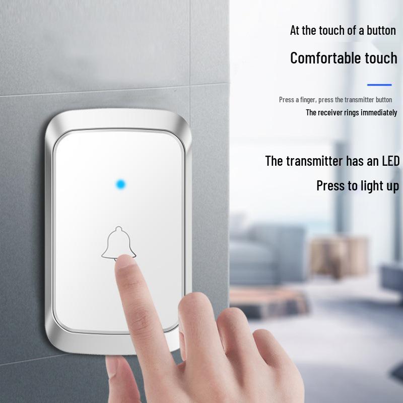 300m Range DC-Powered Wireless Smart Doorbell with 60 Tunes