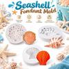 3PCS Flexible Seashell Fondant Mold Heat Resistant Conch Shell Mold  Resin Crafting