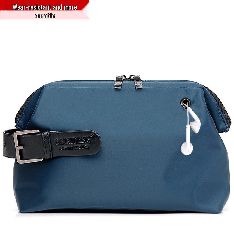 

New Men s Large Capacity Nylon Clutch Bag - Oxford Cloth, Casual Korean Style Handbag Upgraded Blue Small, Single Bag