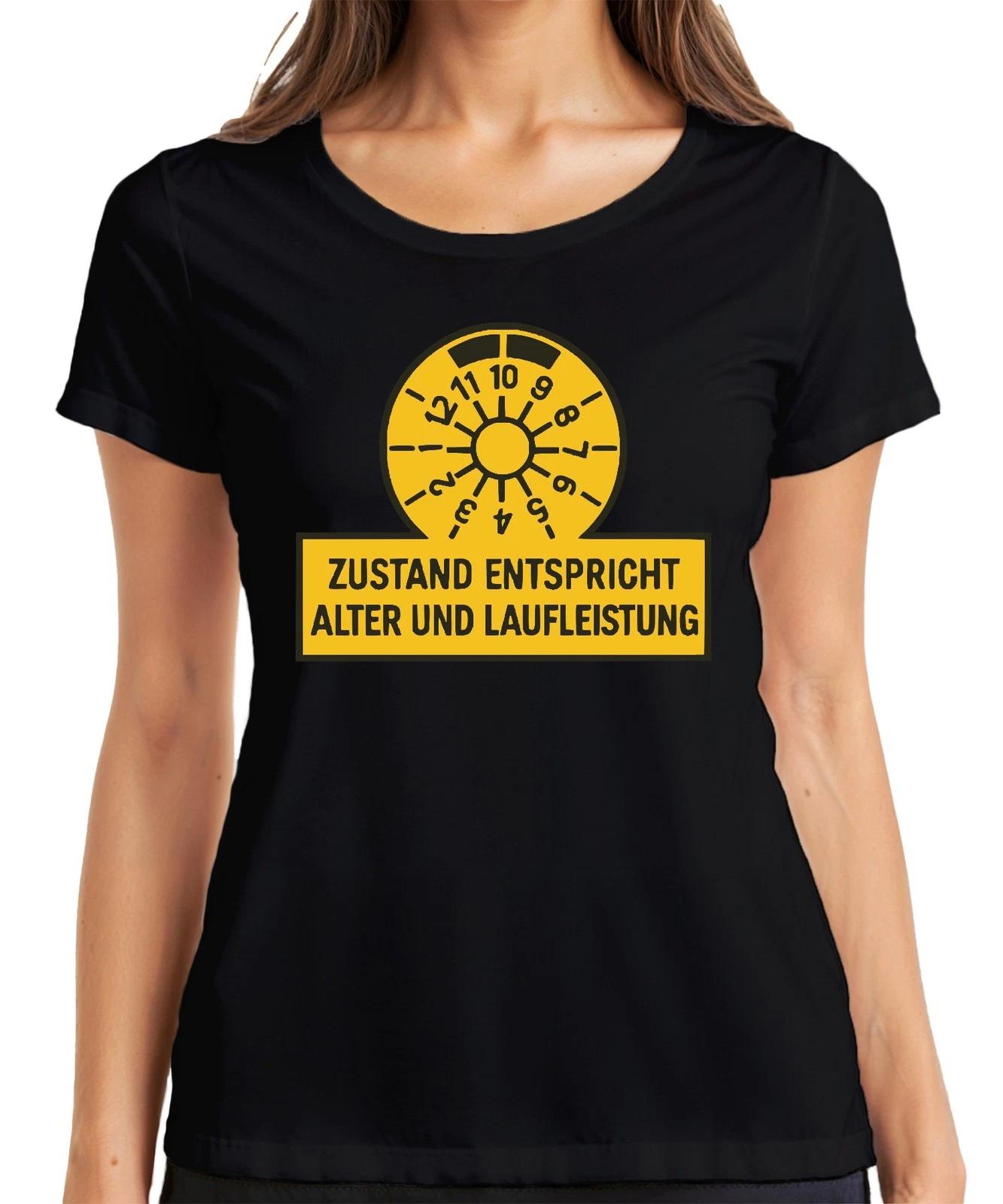Zustand entspricht Alter Laufleistung TÜV Prüfplakette Geschenk Damen T-Shirt XXL