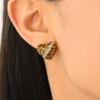 Geometric Simplicity Luxury Maillard Glazed Leopard Print Earrings For Women