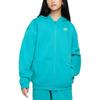 Nike Sweatshirt SportswearClub Fleece Oversize Letter Zipper Open Collar Fleece Lined Hooded Long Sleeved FD2931-345