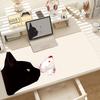 Cat Kawaii Mouse Pad Large Cute Girl Laptop Keyboard Pads Cartoon Lock Edge Wrist Mat