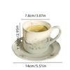 Swan Ceramic Coffee Cup & Saucer Set Korean Style Afternoon Tea Tableware Mug Dessert Plate Kitchen Mug Ceramic Cup Spoon-Free