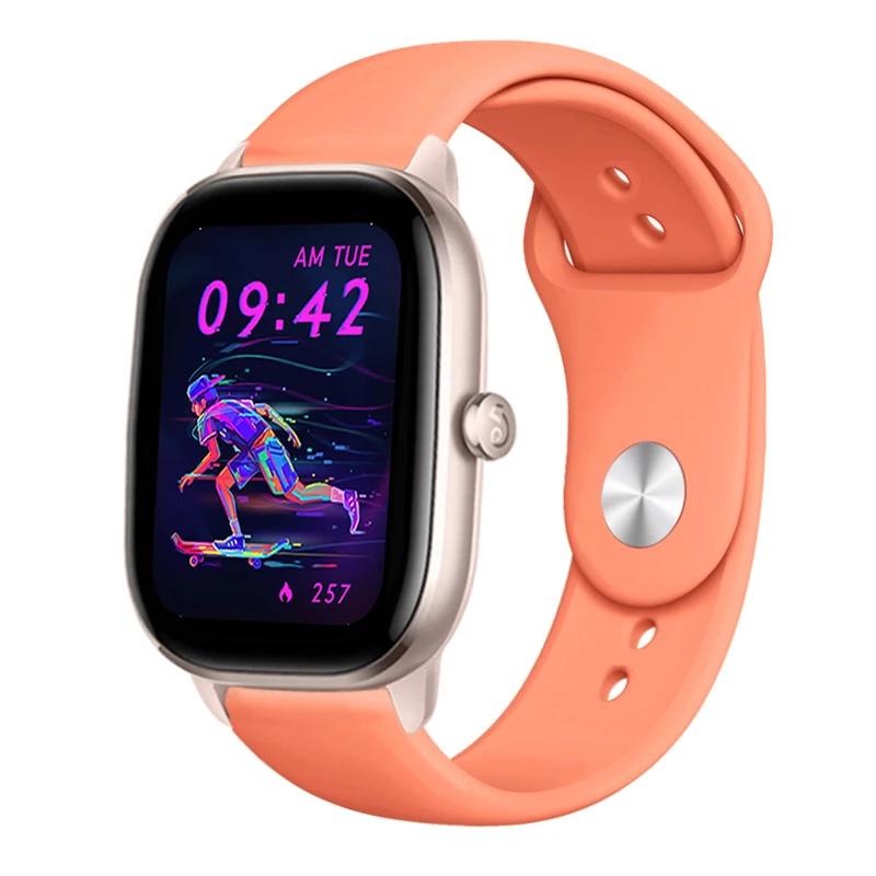 

20 мм 22 мм ремешок для часов Amazfit gts 4/3/2/gtr4 mini/Gtr/2e/Pro 47 мм спортивный силиконовый браслет браслет Amazfit Bip/U/3/Pro ремешок 20mm watch strap