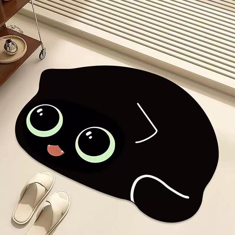 Cartoon Kitten Quick-Dry Non-Slip Bathroom Mat