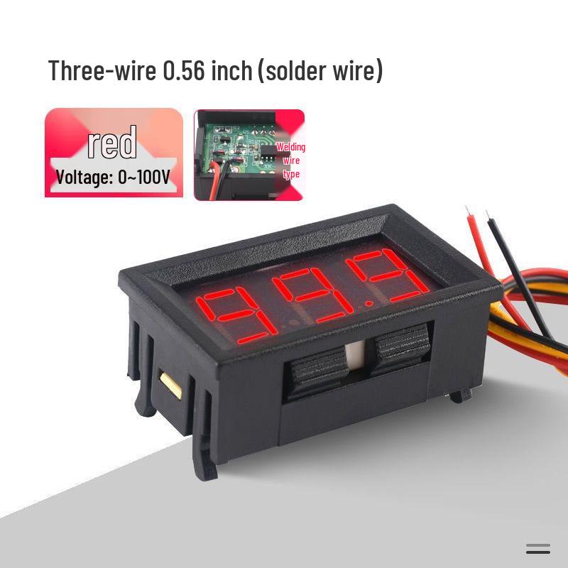 Digital Voltmeter Head: 0.28/0.36/0.56 Inch, 30V-120V, Two/Three-wire Options, With/Without Shell