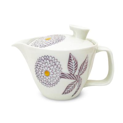J-kitchens Kunzangama Teekanne, Klein, Hasami-Ware, Hergestellt in Japan, 240 ml, Serviert 1-2, Inklusive Teesieb, Dahlienlila