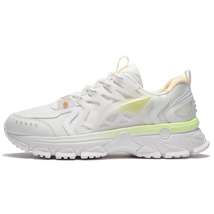 Li Ning Lingfeng Trendy Cushioning Rebound Low Top Running Shoes Men's Champagne White ARLS001-1
