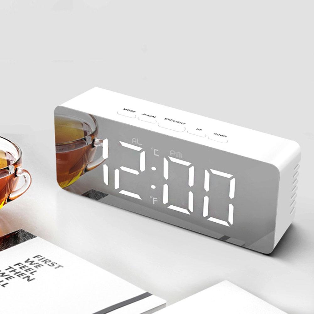 Yujeubi Mirror-Type Led Desk Clock