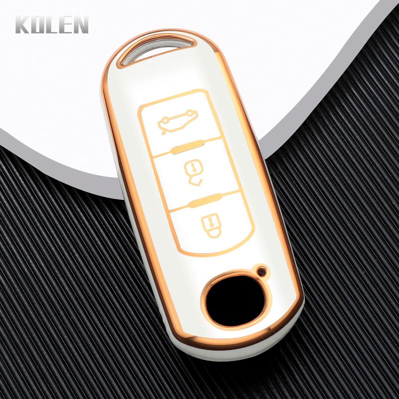 New Tpu Car Remote Key Case Cover Shell For Mazda 2 3 6 Atenza Axela Demio Cx-5 Cx5 Cx-3 Cx7 Cx-9 2 3 4 Buttons Protected Fob