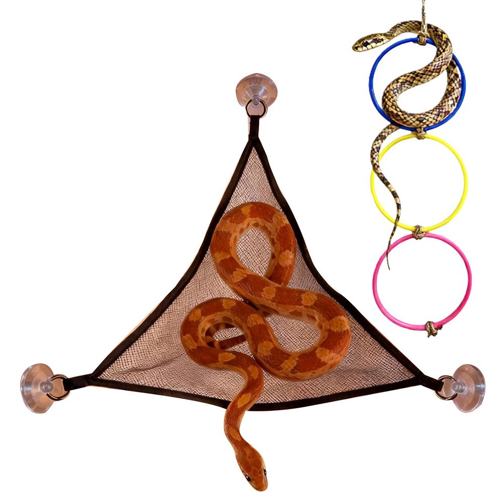 Snake Enrichment Toys Hammock Toy Accessories For Reptile Lizard Enrichment Rings For Cage Decor Bearded Dragon Gecko Iguana