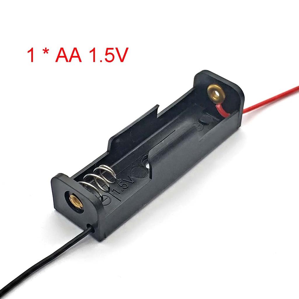 Black Plastic AA Size Power Battery Storage Case Box Holder Leads with 1 2 3 4 Slots AA Size Power Battery Storage Case Box