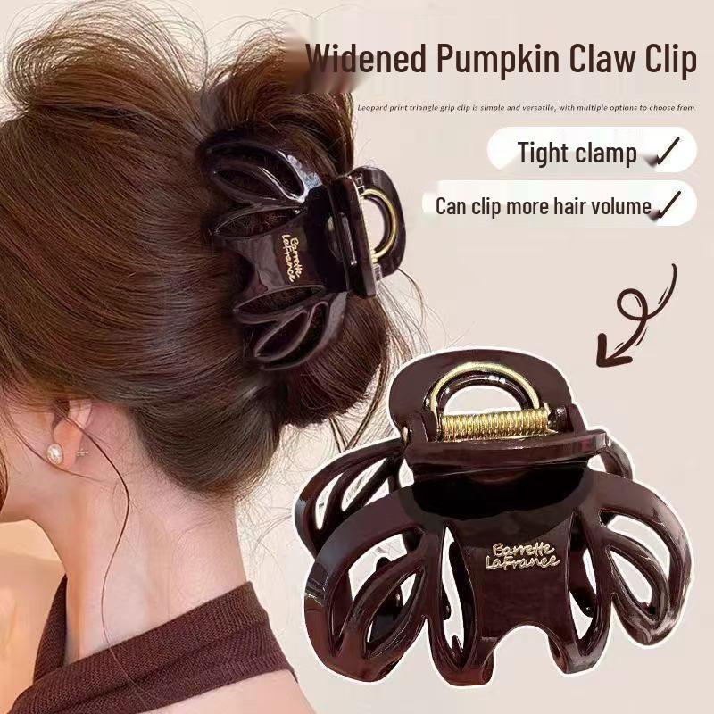 Koreanischer Eleganter Kürbisbogen Polka Dot Haarspange - Groß, Cremige Texturierte Hochsteckfrisur-Accessoire