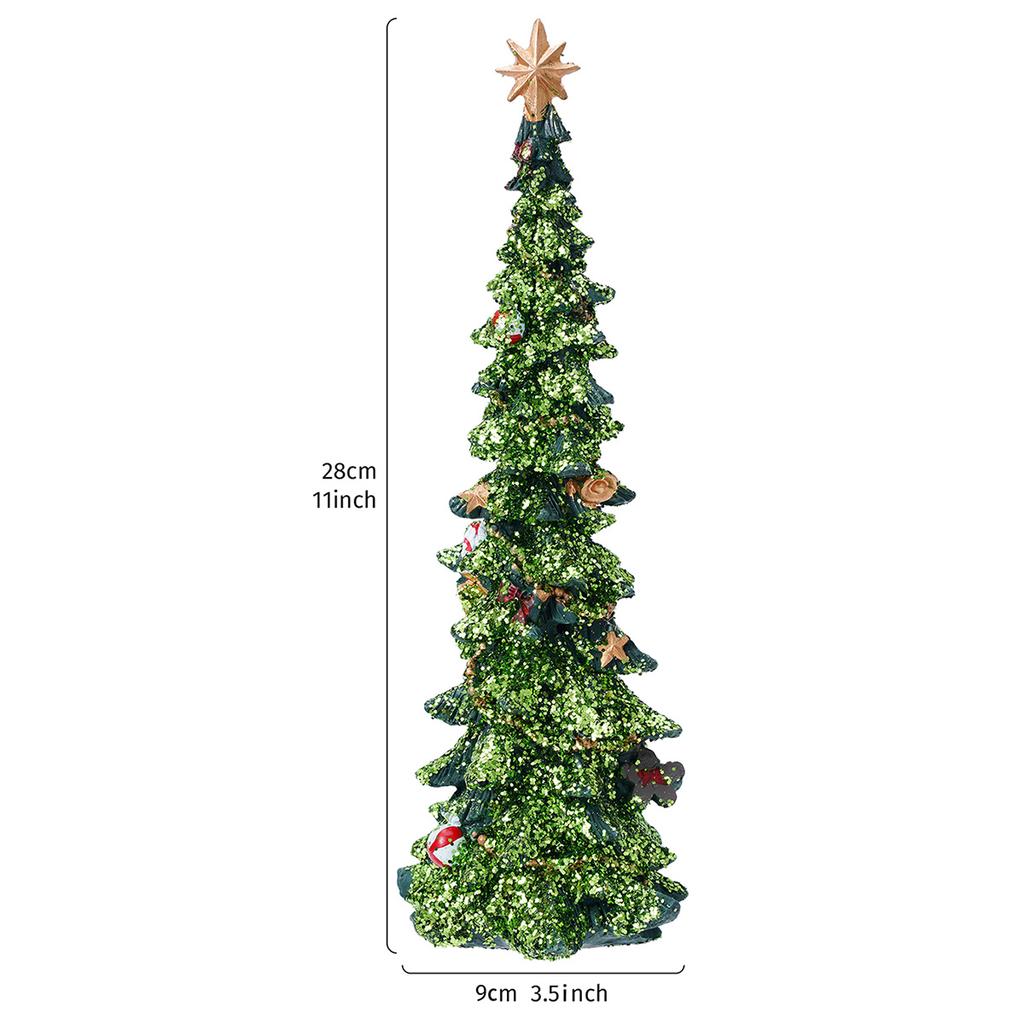 1PC, a Creative Green Christmas Tree Table Decoration Piece, with a Surface Coated with Small Glitter Sequins
