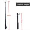 94CM Portable Aluminum Alloy Tripod Selfie Stick with Eccentric Aviation Metal Crossbar
