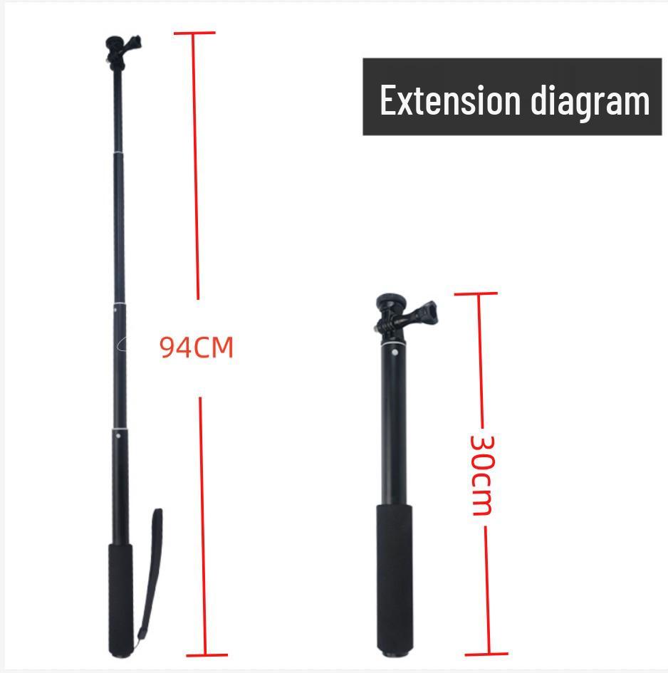 94CM Portable Aluminum Alloy Tripod Selfie Stick with Eccentric Aviation Metal Crossbar