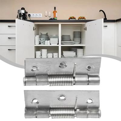2pcs Charnière de Porte à Ressort à Fermeture Automatique Charnière en Acier Inoxydable Pour Placards Ferme-Porte Charnière à Rebond Automatique Quincaillerie d'Ameublement