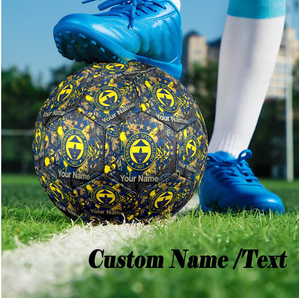 Size 5 Football Custom Name Text, Outdoor Training Soccer BallFenerbahçe FC