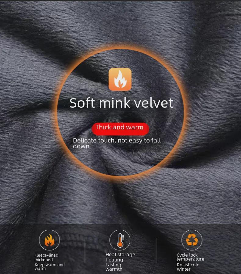 Premium Men's Mink Velvet Windproof Trousers for Spring and Autumn