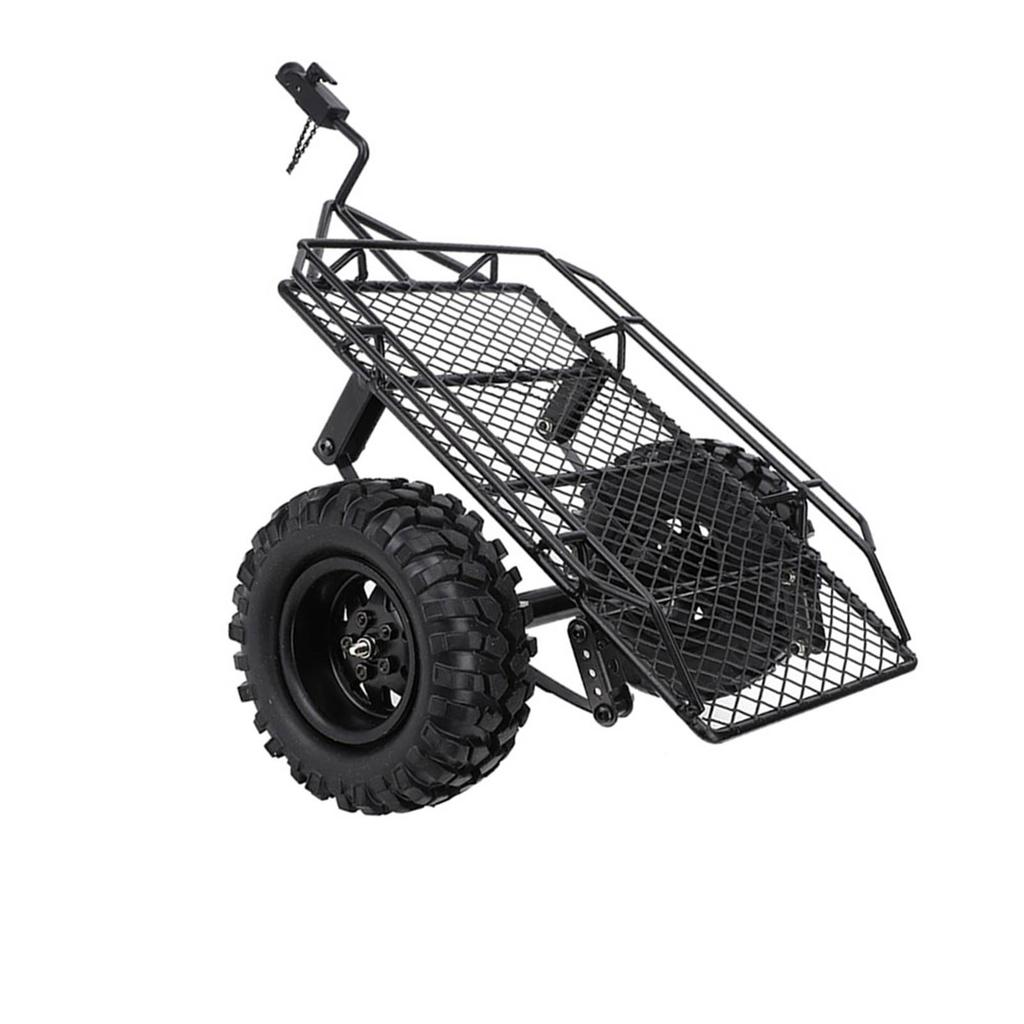 Metal RC Bucket, Trailing Car for   D90 rc trailer   Trailer Simulation tow hook SCX10  01 1 10   PartsBlack