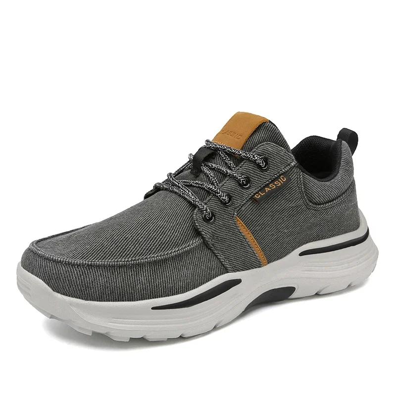 Fashion Men's Casual Shoes Canvas Breathable Loafers New Male Comfortable Outdoor Walking Shoes Classic Men Shoes Large Size Sneakers