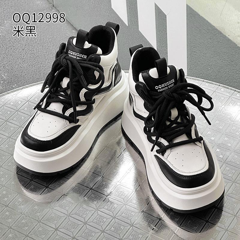 Leder dicksohlige High-Top Herbst und Winter neu Freizeit Sport Samt Studenten Board Schuhe