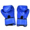 1 Pair PU Leather Boxing Gloves Sanda Punching Sparring Sandbag Training Mitts (Blue)